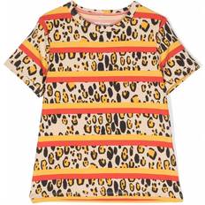 Mini Rodini 140 Overdele Mini Rodini Multicolour Cotton Leopard Stripe T-shirt Multi 104/110
