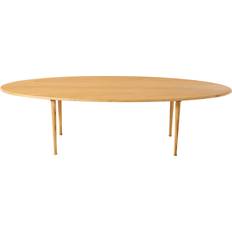 Eg - Ovale Sofaborde Intarsia Furniture Surf Table Naturolieret Eg Sofabord 153cm
