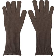 Dolce & Gabbana Handsker & Vanter Dolce & Gabbana Gray Cashmere knitted Hands Mitten Mens Gloves