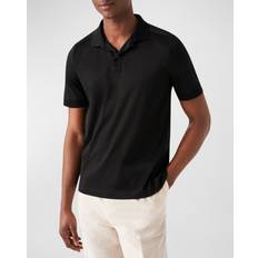 Eton Dame Overdele Eton Regular Fit Black Filo di Scozia Polo Shirt Mand Kortærmede Poloer Regular Fit hos Magasin Black