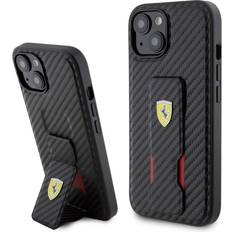 Ferrari Aluminium Mobiltilbehør Ferrari iPhone 15 Cover Grip Stand Function Sort