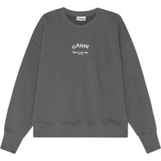Herre - Oversized Sweatere Ganni Isoli Oversized Sweatshirt Volcanic Ash