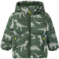 Name It Grøn Tøj Name It Dinosaur Puffer Jacket