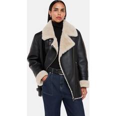 Whistles Dame Tøj Whistles Faux Fur Aviator Coat