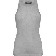 Sølv Toppe Mos Mosh MMImanja Knit Tank Top, Silver Pasform: Fitted Body