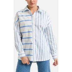 Only Stribede Skjorter Only Striped Cotton Shirt