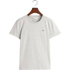 Gant Dame T-shirts Gant Women Shield T-Shirt Grey