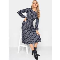12 - Dame - Lange kjoler - Sort LTS Tall Women's Spot Print Dress Charcoal
