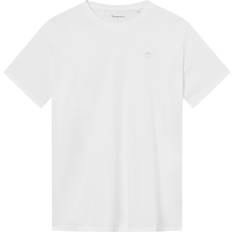 Knowledge Cotton Apparel Herre - S T-shirts Knowledge Cotton Apparel Loke Badge T-shirt, Bright White