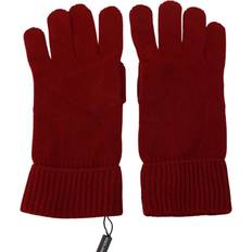 Dolce & Gabbana Handsker & Vanter Dolce & Gabbana Red 100% Cashmere Knit Hands Mitten Mens Gloves