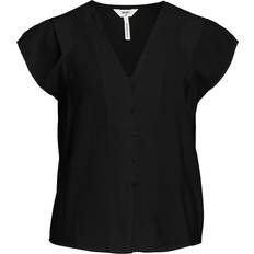 Object 34 T-shirts & Toppe Object Sy V-Neck T-Shirt Damer Størrelse: Sort
