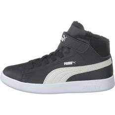Puma 36 ½ - Hvid - Unisex Sneakers Puma Smash V2 Mid Fur V Ps White, Unisex, Sko, Sneakers, høje sneakers, Sort
