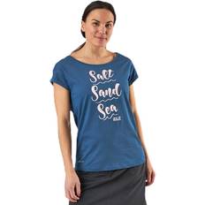 Jack Wolfskin T-shirts Jack Wolfskin Salt Sand Sea Tee Blue, Female, Tøj, T-shirt, Blå