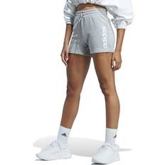 12 - Herre - S Shorts adidas Damen Shorts W Lin Ft SHO, Grey Heather/White, IC4443