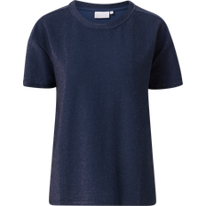 Coster Copenhagen T-shirts & Toppe Coster Copenhagen Shimmer Tee, Royal Blue Shimmer