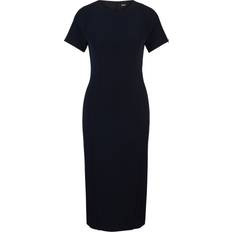 Blå - Elastan/Lycra/Spandex - Lange kjoler BOSS Short-sleeved dress in stretch fabric