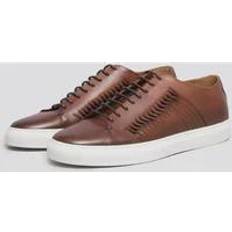 Oliver Sweeney Brun Sko Oliver Sweeney Mozzalago Mens Antiqued Calf Leather Cupsole Trainers Tan