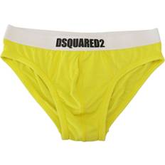 DSquared2 Underbukser DSquared2 Yellow White Logo Modal Stretch Men Brief Underwear IT5