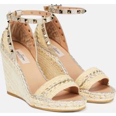 36 ⅔ - 5 - Dame Lave sko Valentino Garavani Rockstud espadrille wedges beige