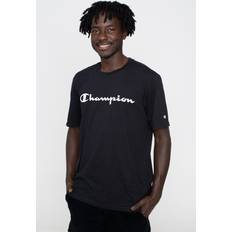 Champion Herre - S T-shirts Champion Script Logo Crewneck T-shirt Herrer Kortærmet T-shirts Sort