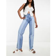 Wrangler 12 - 26 - Dame Tøj Wrangler – Ljusblå jeans mom-modell med två