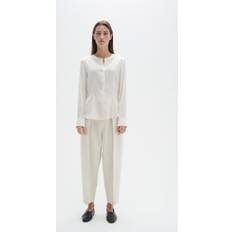 InWear Silke Tøj InWear Likoiw Shirt Premium 93% Silk Kvinde Skjorter Tight Fit hos Magasin Whisper White