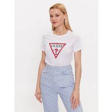 Guess Slå om Tøj Guess Triangle Logo T-Shirt White