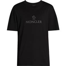Moncler T-shirts & Toppe Moncler Black Bonded T-Shirt BLACK 999