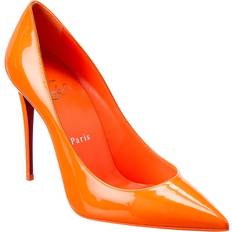 Lak - Orange Højhælede sko Christian Louboutin Orange Kate Heels O285 Fluo Orange/Lin IT