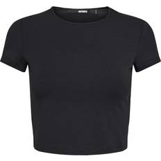 ROTATE Birger Christensen Cropped Tshirt Kvinde T-shirts hos Magasin Black