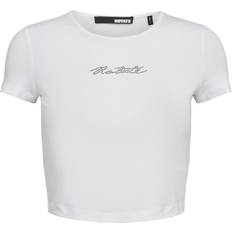 ROTATE Birger Christensen Cropped Tshirt Kvinde T-shirts hos Magasin Bright White