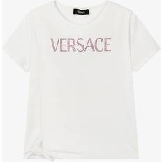 Versace Teen Girls Ivory Cotton Tie-Up T-Shirt year