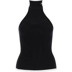 MSGM Dame Toppe MSGM Ribbed Tank Top With Halterneck