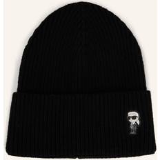 Karl Lagerfeld Huer Karl Lagerfeld K/ikonik Wide-brim Beanie, Woman, Black, One One