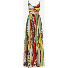 48 - Chiffon - XXL Kjoler Dolce & Gabbana Long Carretto-print slip dress