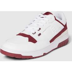 Tommy Hilfiger Rød Sneakers Tommy Hilfiger Leather TH Monogram Cleat Basketball Trainers ROUGE