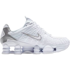 Nike 35 ½ - Dame - Stof Sneakers Nike Shox TL W - White/Metallic Silver/Max Orange