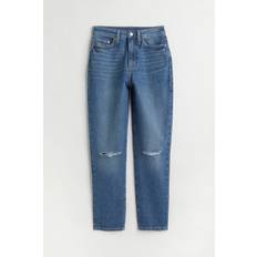 H&M Blå Tøj H&M Mom Comfort Ultra High Ankle Jeans Denimblå Loose jeans. Farve: Denim blue størrelse