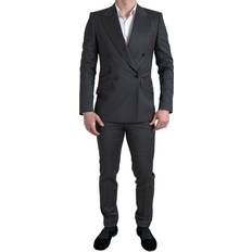 Elastan/Lycra/Spandex - Herre - S Jakkesæt Dolce & Gabbana Gray Piece Breasted SICILIA Suit IT46