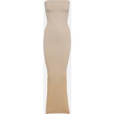 Wolford Guld Tøj Wolford Fading Shine strapless maxi dress gold