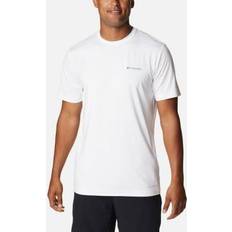 Columbia Herre - Polyester - S T-shirts Columbia Koszulka meska Tech Trail Graphic Tee White Heather, r.XL