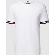 Tommy Hilfiger Dame - Viskose T-shirts Tommy Hilfiger T-shirts m. korte ærmer MONOTYPE BOLD GSTIPPING TEE Hvid