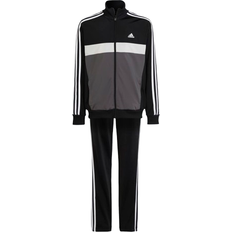 Adidas 152 Tracksuits Børnetøj adidas Kid's Essentials 3-Stripes Tiberio Tracksuits - Black/Gray Five/Gray One/White