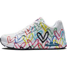 Skechers 44 - Dame Sneakers Skechers Uno Spread the Love W - White/Multicolour
