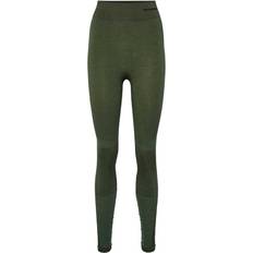 Hummel Clea Seamless Mid Waist Tights Women - Climbing Ivy/Beetle Melange