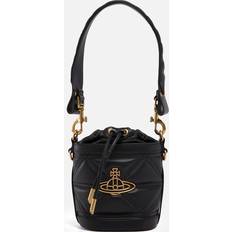 Vivienne Westwood Kitty Small Leather Bucket Bag Black