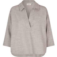 Masai 4 Tøj Masai Dipa Bluse, Light Grey Melange