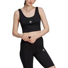 32 - Sort Toppe adidas Cropped top Damer Toppe Sort