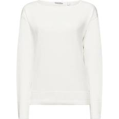 Esprit Bomuld Sweatere Esprit Pullover mit Bootausschnitt OFF WHITE