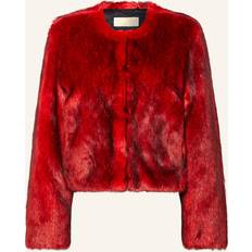 Michael Kors Jakker Michael Kors MK Faux Fur Cropped Jacket Crimson